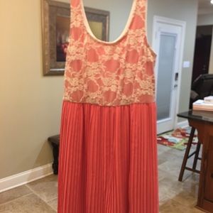 Ivory and peach Dress